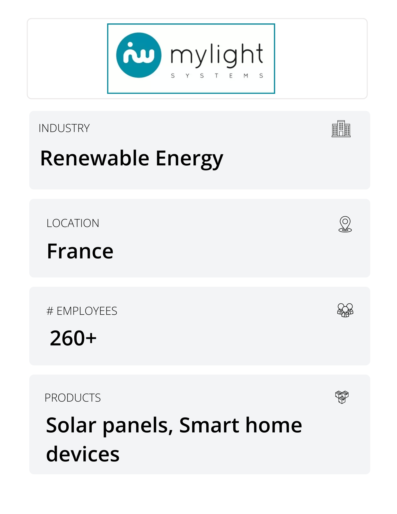 MyLight Company Details